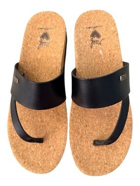 Reef Cork Cushion sandals EUC beach casual preppy tennis prep eclectic grandpa